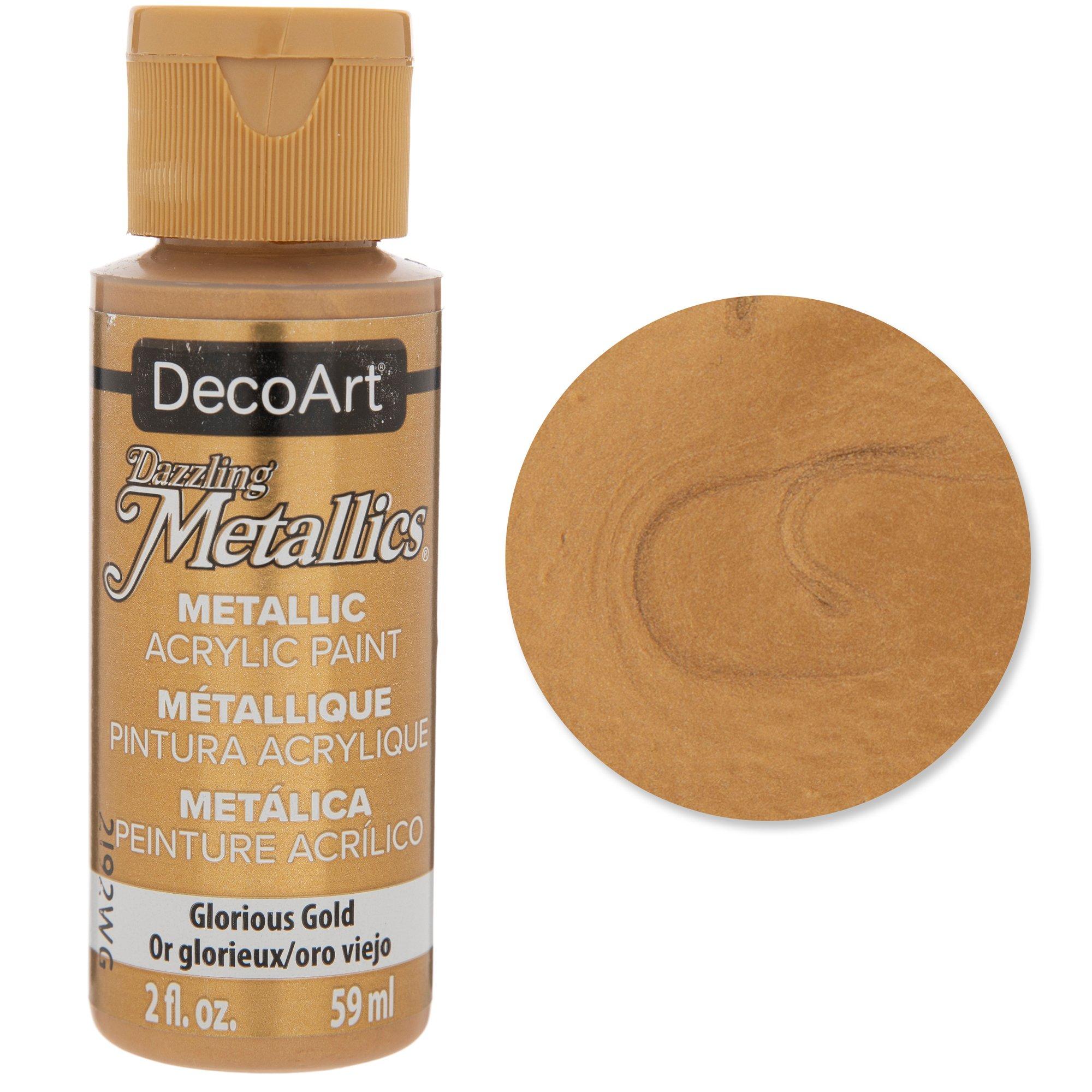 Dazzling Metallics GLORIOUS GOLD Metallic Paint Finish Leaf Stencil Plastic  Metal Glass Wood Frame Gilding Leafing Deco Art Decoart DA071 