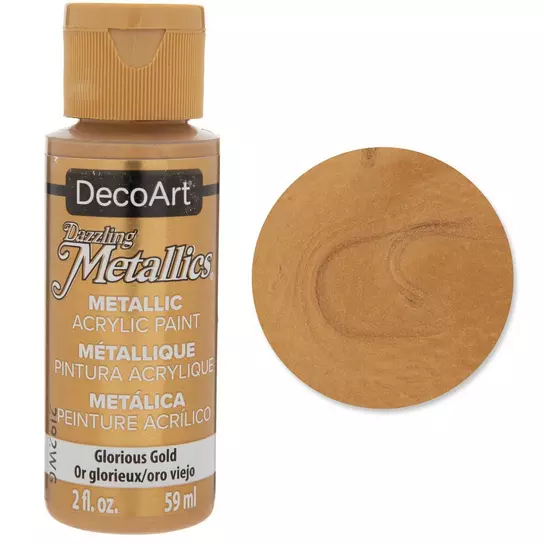 Champagne Gold Metallic Acrylic Paint, Stencil Supplies