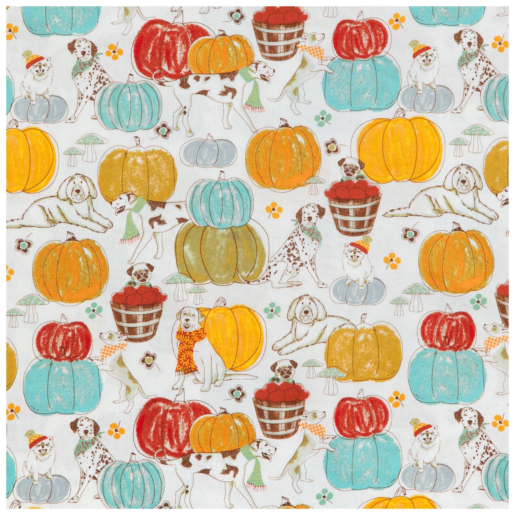 Dogs & Pumpkins Cotton Fabric Hobby Lobby 5946124
