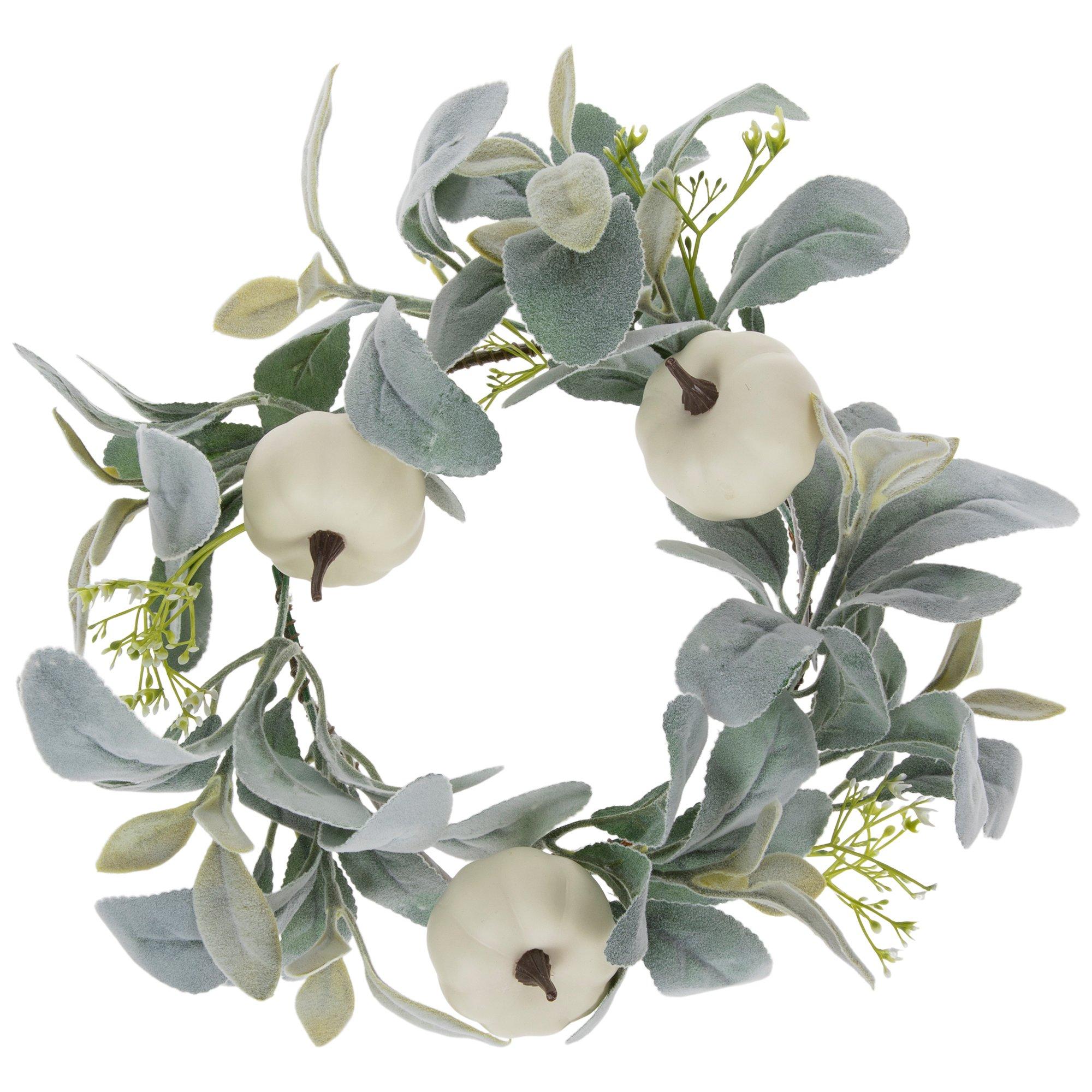 Lamb's Ear & Pumpkin Mini Wreath Hobby Lobby 5946447