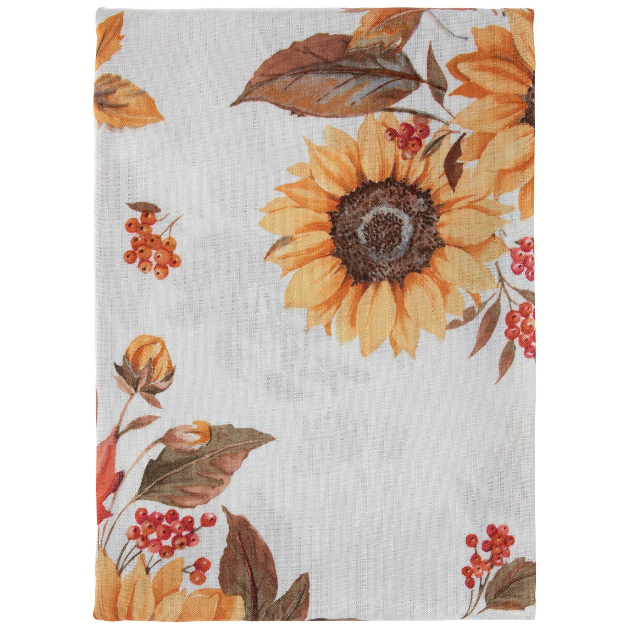 Sunflower & Leaves Tablecloth Hobby Lobby 5948310