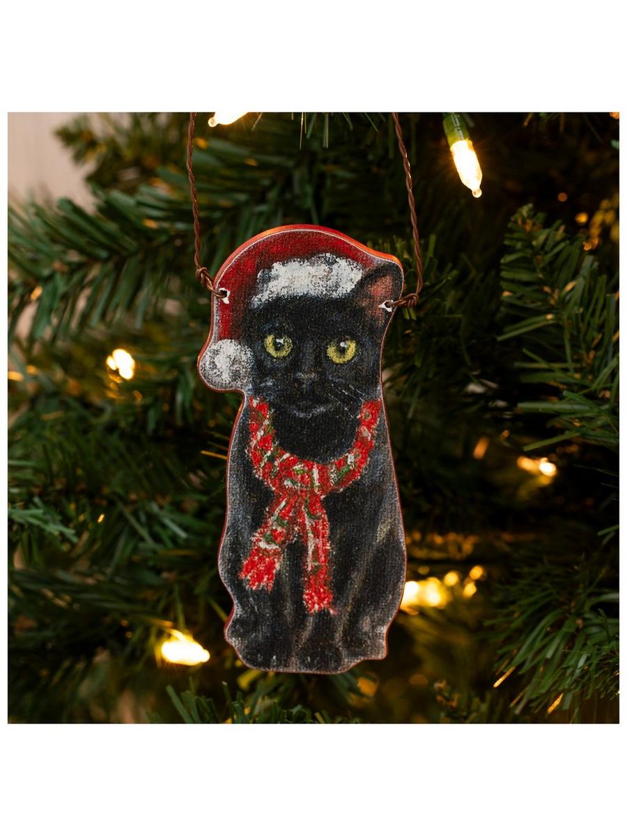 Black Cat With Santa Hat Ornament | Hobby Lobby | 5949383