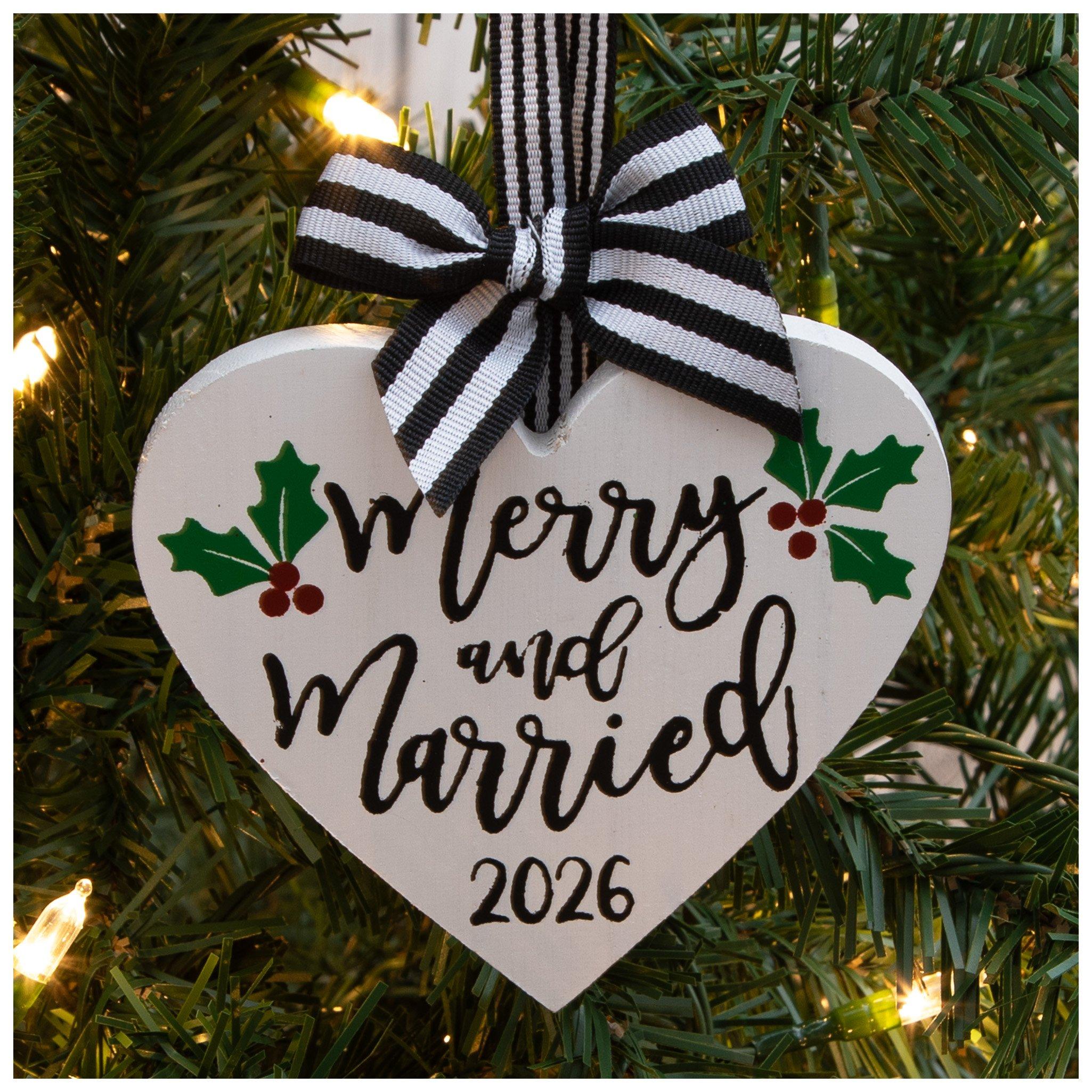 2026 Merry And Married Heart Ornament | Hobby Lobby | 5950407