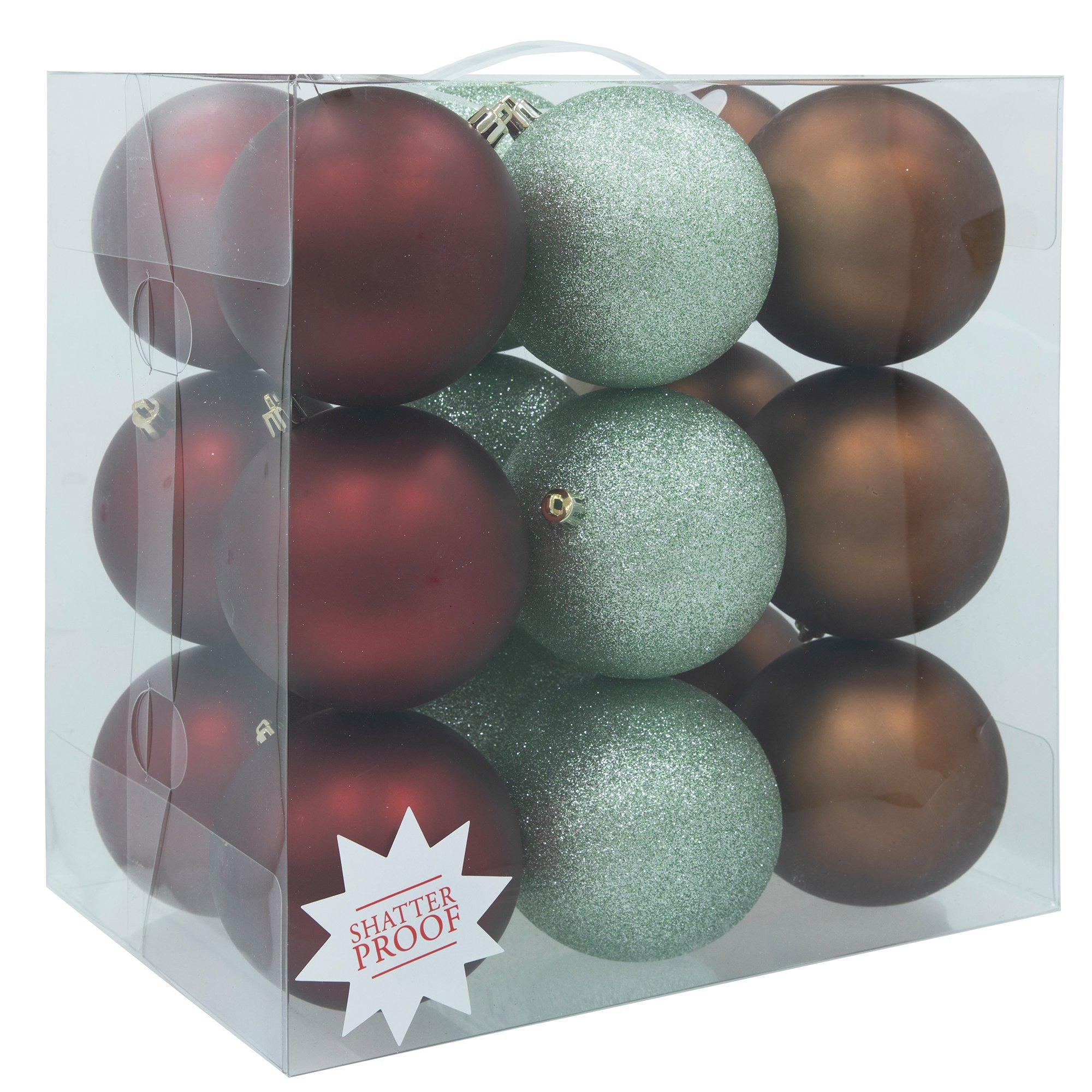 Red, Gray & Brass Ball Ornaments Hobby Lobby 5951462