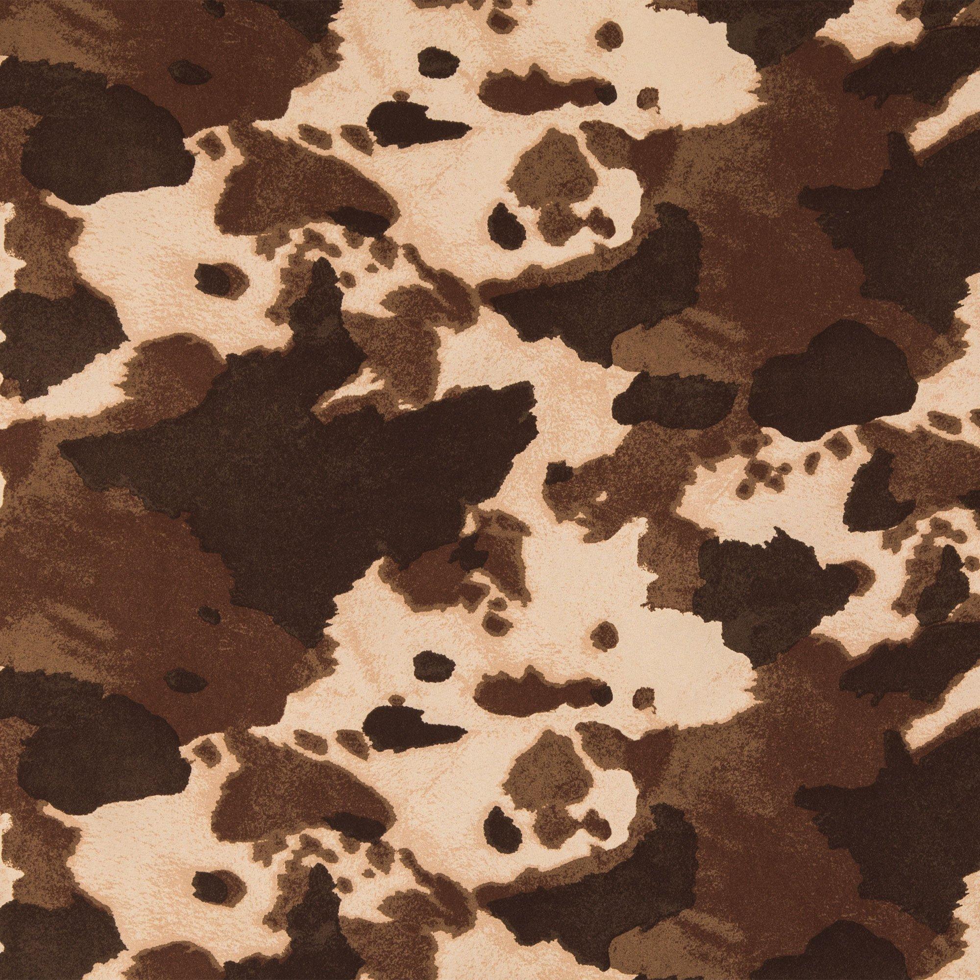 Brown Faux Cowhide Velvet Upholstery Fabric 56 by the Yard 