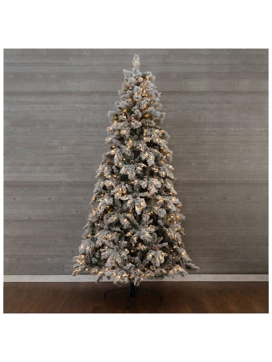 Flocked Edgewood Pine Pre-Lit Christmas Tree - 9 ft | Hobby Lobby