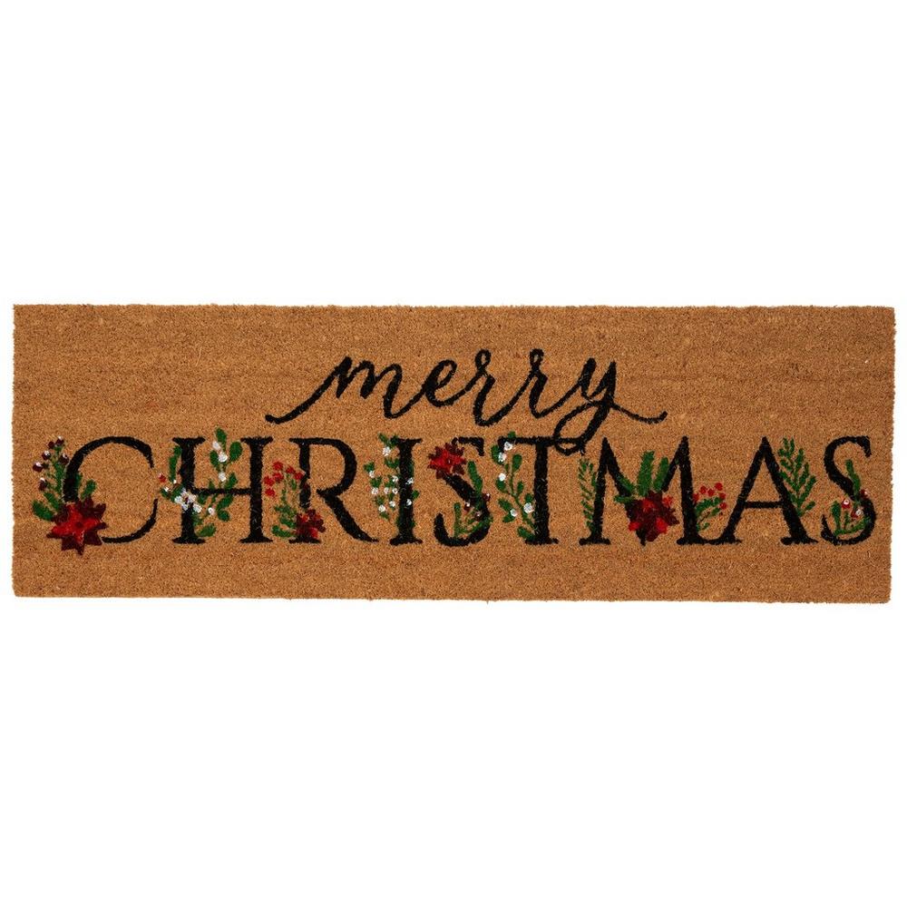 Merry Christmas Coir Doormat