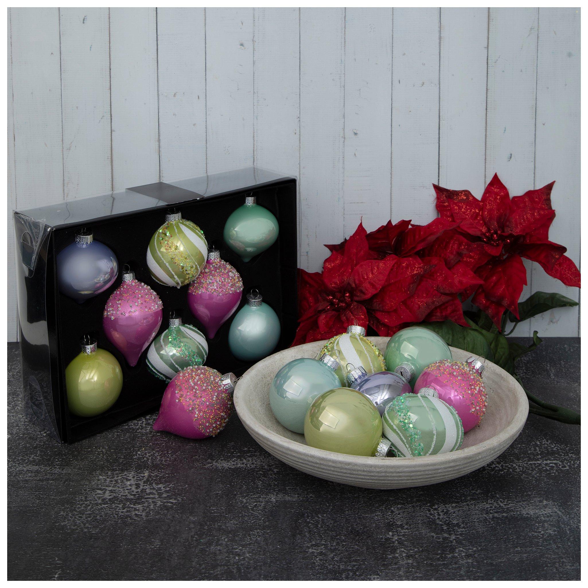 Pastel Glitter Ornament Set Hobby Lobby 5958947