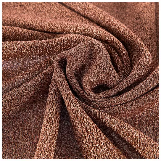 Rose Gold Deluxe Shiny Polyester Spandex Fabric Stretch 58 Wide