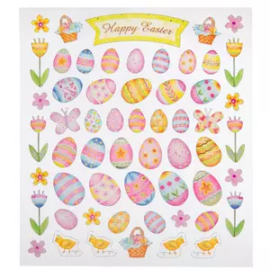 Happy Easter Eggs Foil Stickers