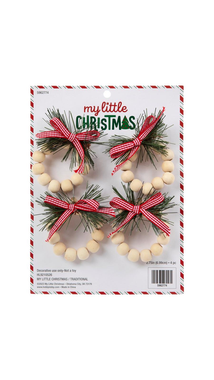 Beaded Wreath Mini Ornaments | Hobby Lobby | 5962774