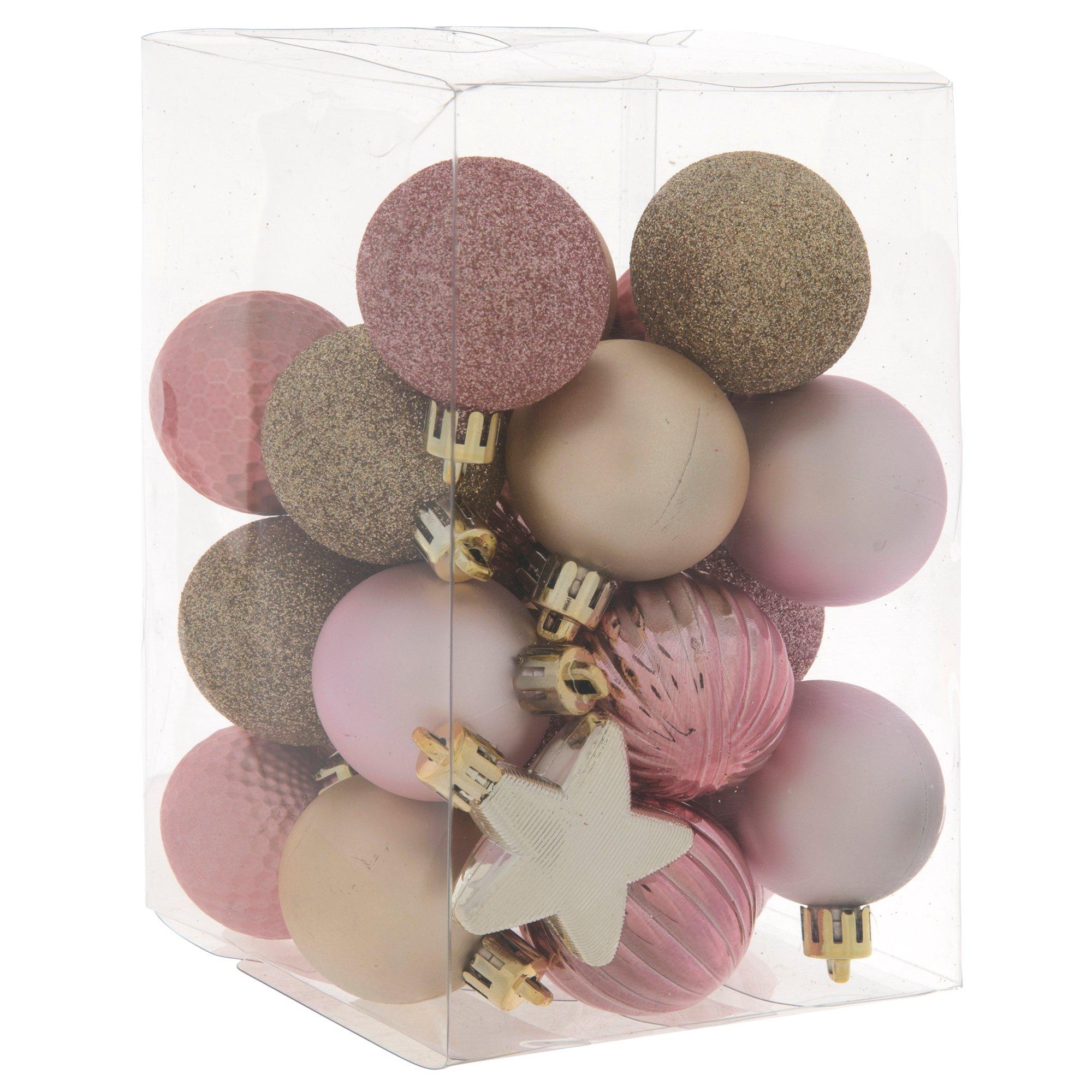 Pink & Gold Mini Glam Ornament Set view 1