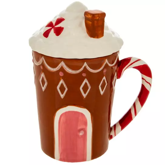 Red & White Gingerbread Man Mug, 18 Oz.