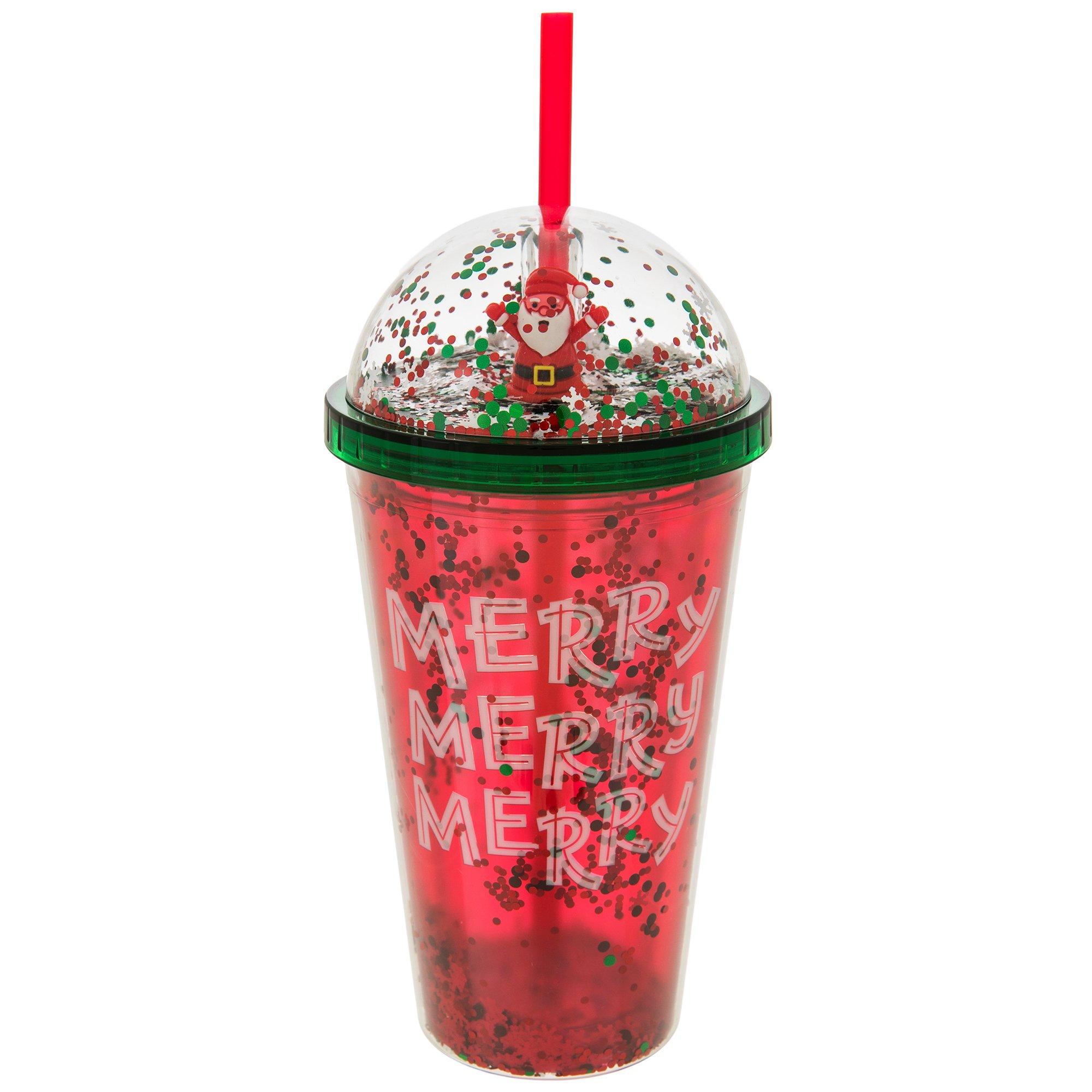 Glitter Smiley Face Cup With Straw, Hobby Lobby