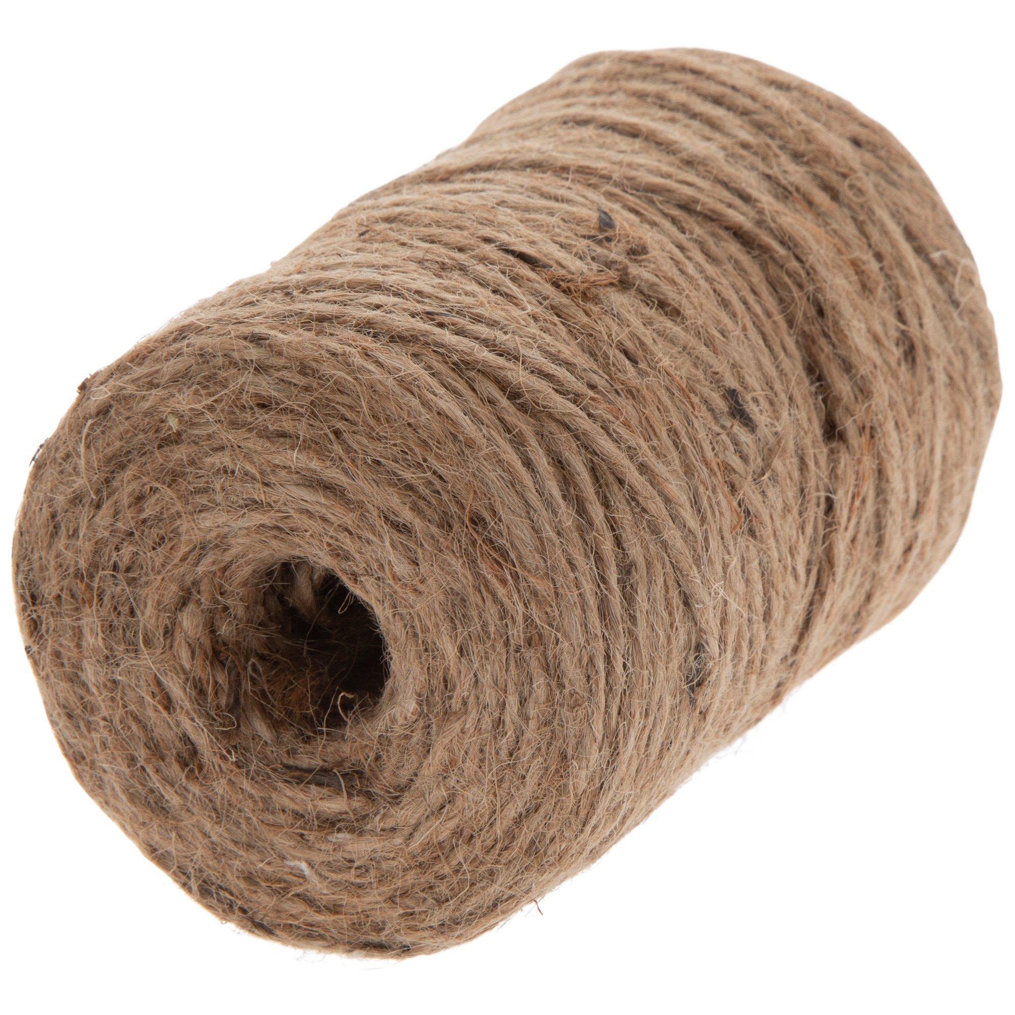 Burlap Jute Twine Rope, 3-Ply, 3mm, 75 Yards, Black 