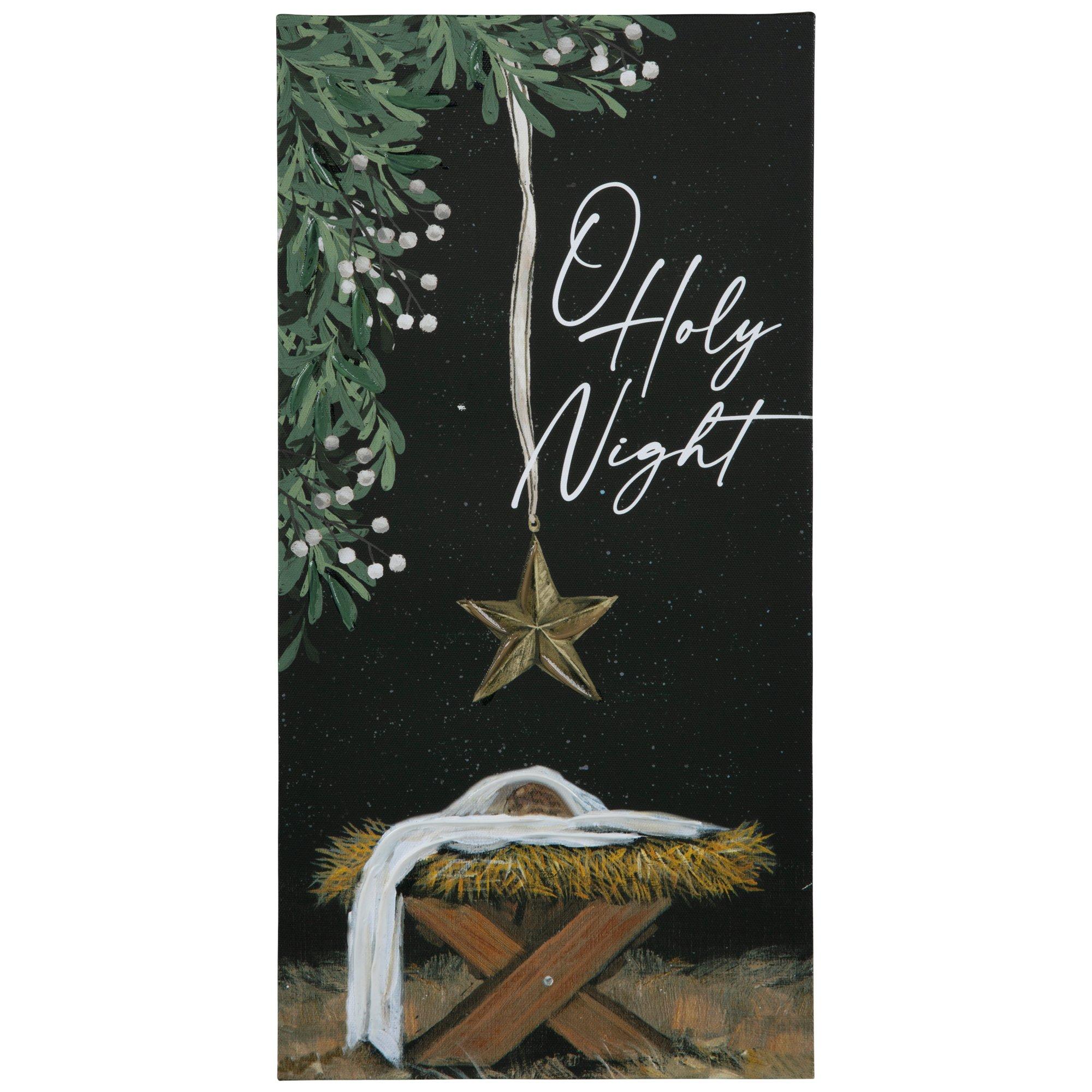 O Holy Night Solid Canvas Sign