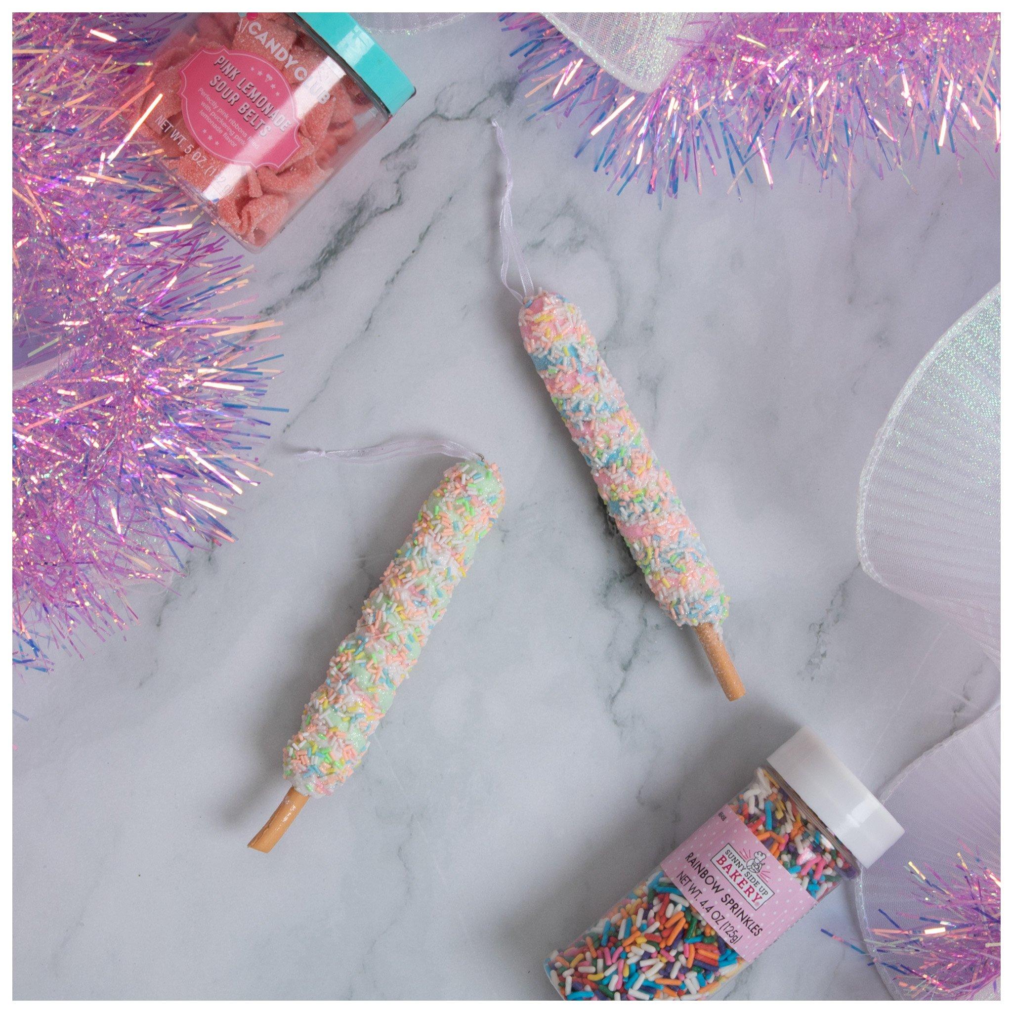 Sprinkled Pretzel Sticks Ornament Set | Hobby Lobby | 5973565
