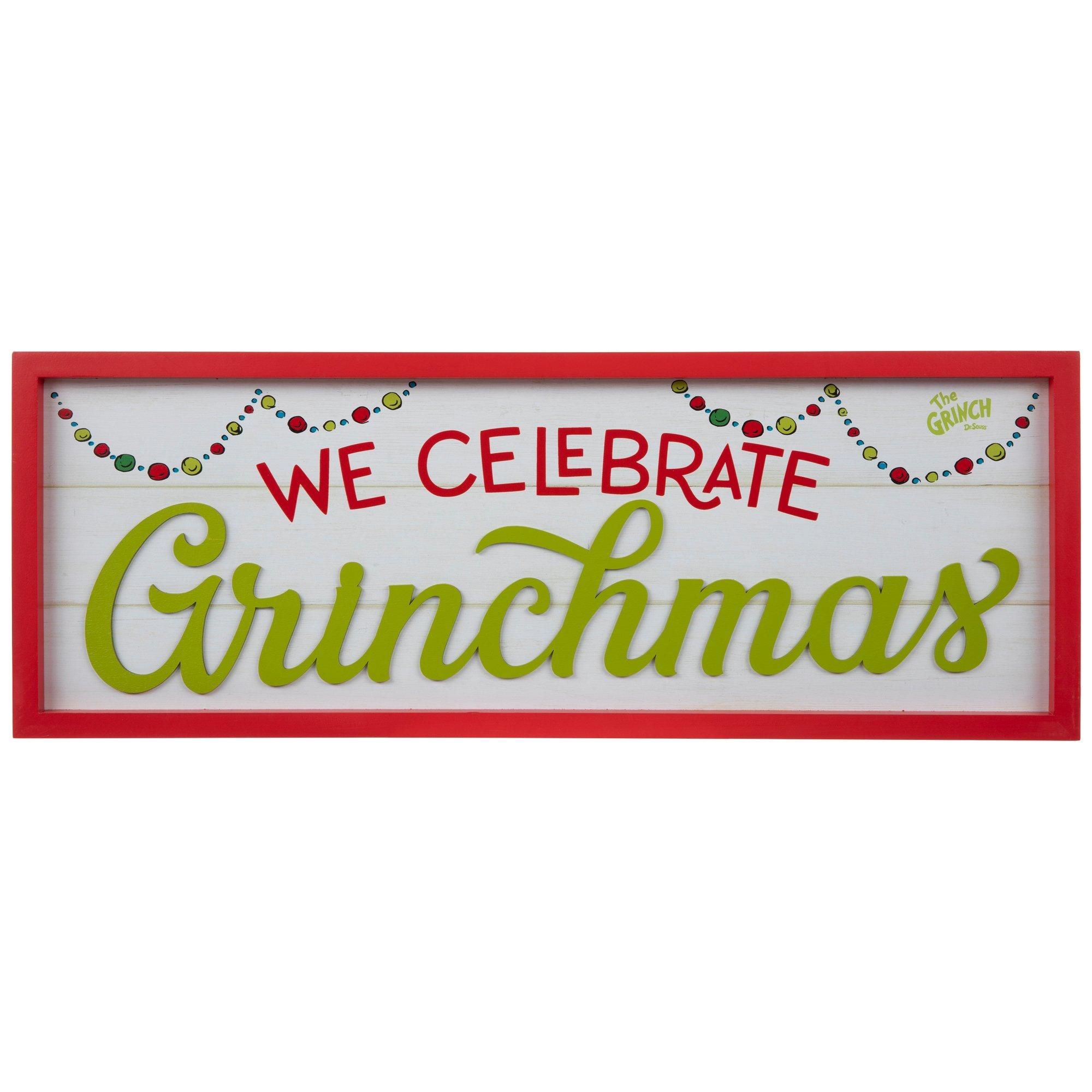 We Celebrate Grinchmas Wood Wall Decor
