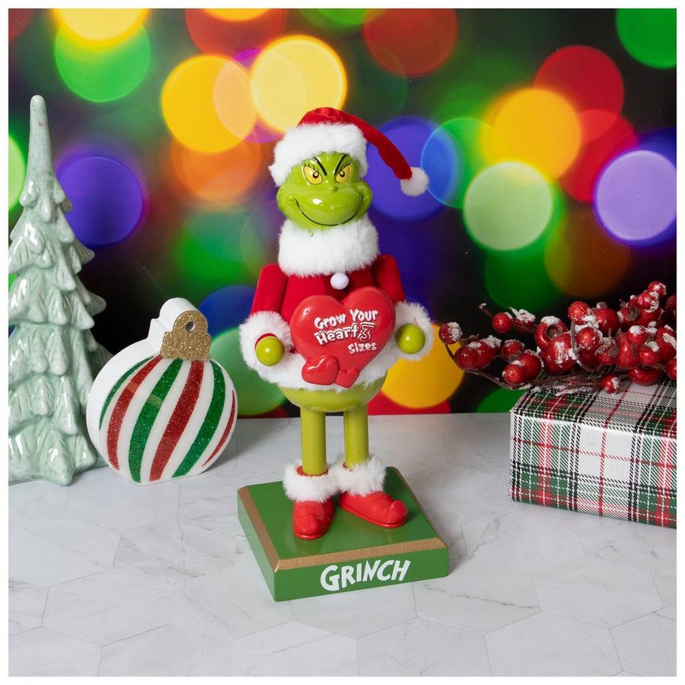 Santa Grinch With Heart Wood Nutcracker | Hobby Lobby | 5980396