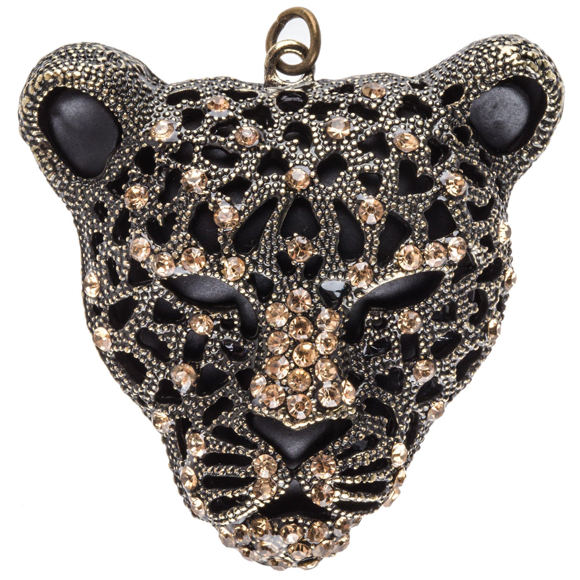 Rhinestone Cheetah Head Pendant Hobby Lobby 598284