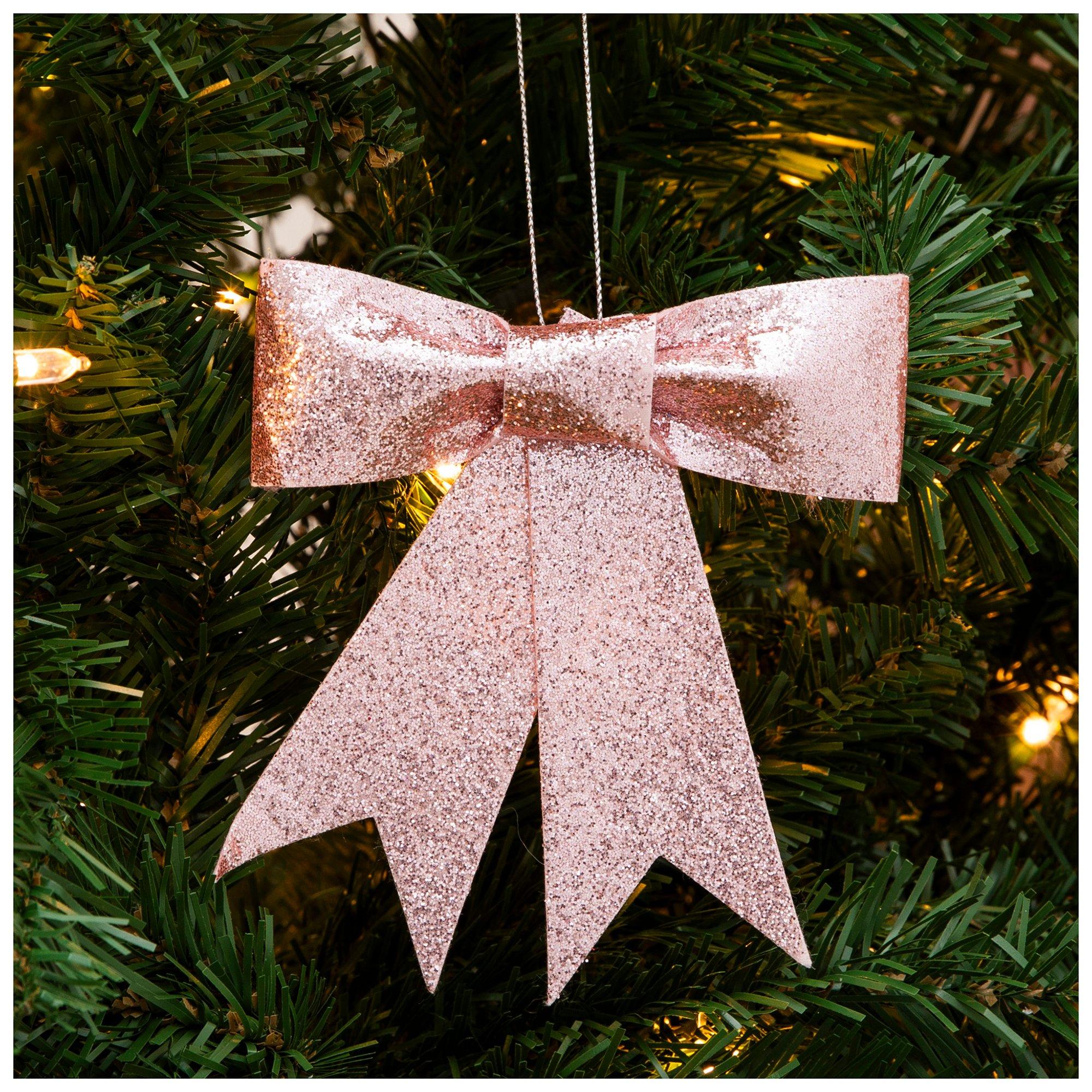 Glitter Bow Ornaments Hobby Lobby 5984364