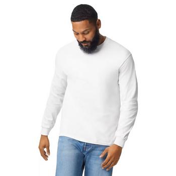 White - Adult Ultra Cotton Long Sleeve T-Shirt - Large