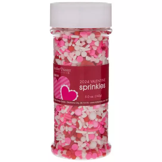 Valentine’s hearts and pearls Faux Sprinkles for Freshie Shaker
