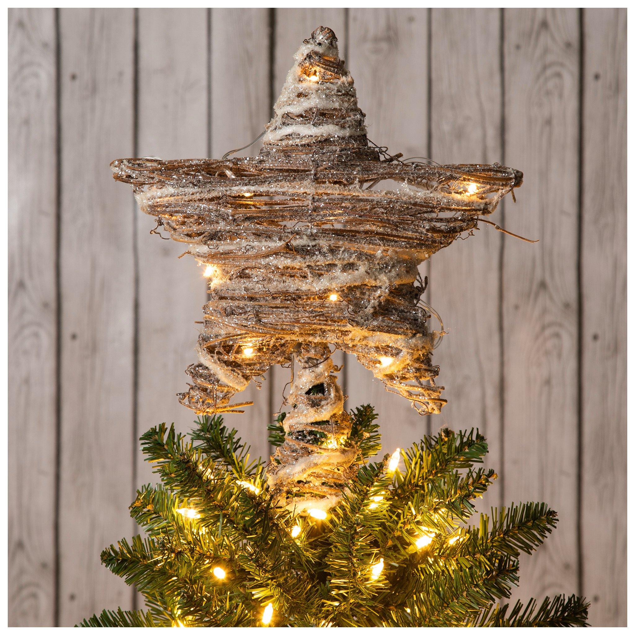 LED Wood Wrapped Star Tree Topper Hobby Lobby 5987359