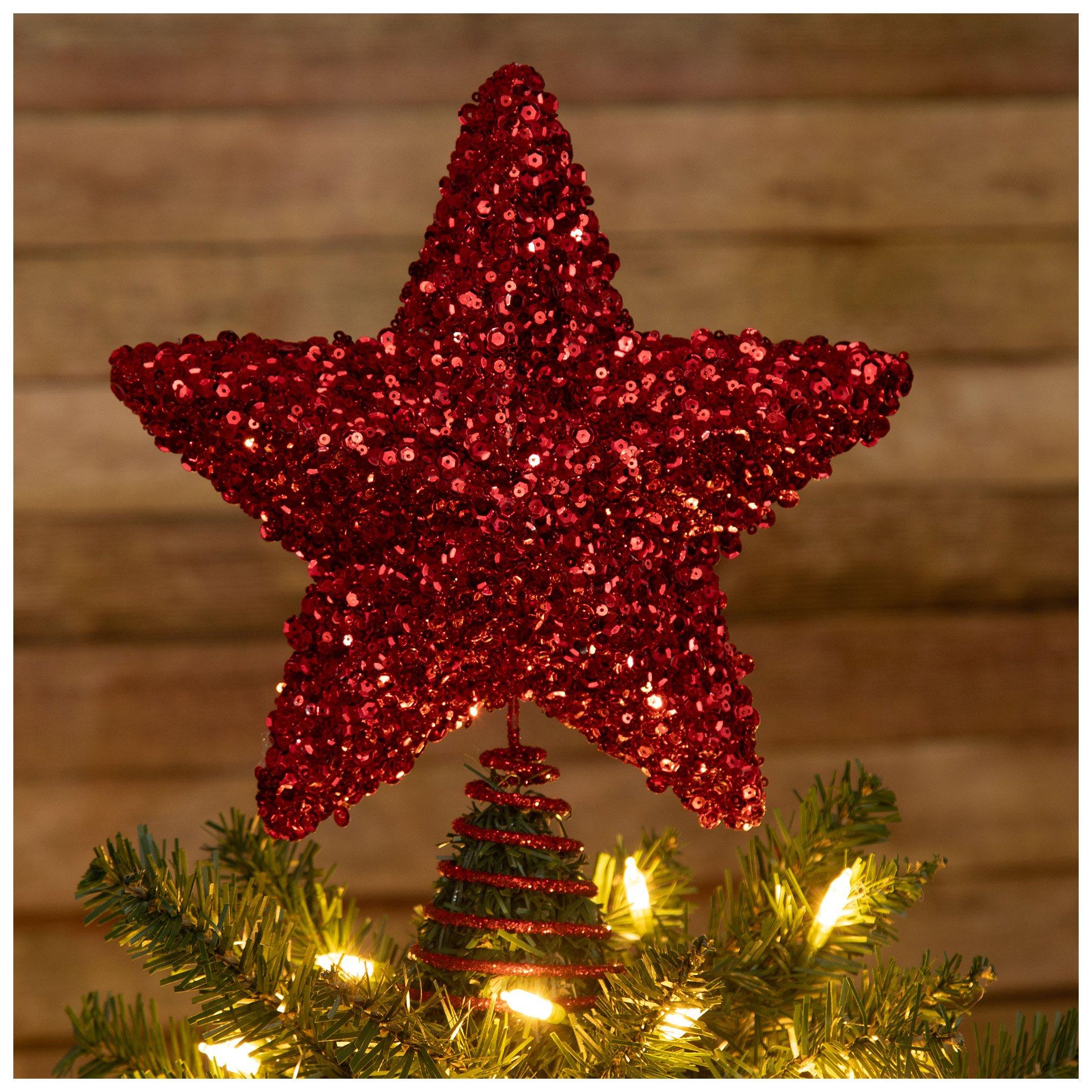 Glitter & Sequin Star Tree Topper Hobby Lobby 5987532