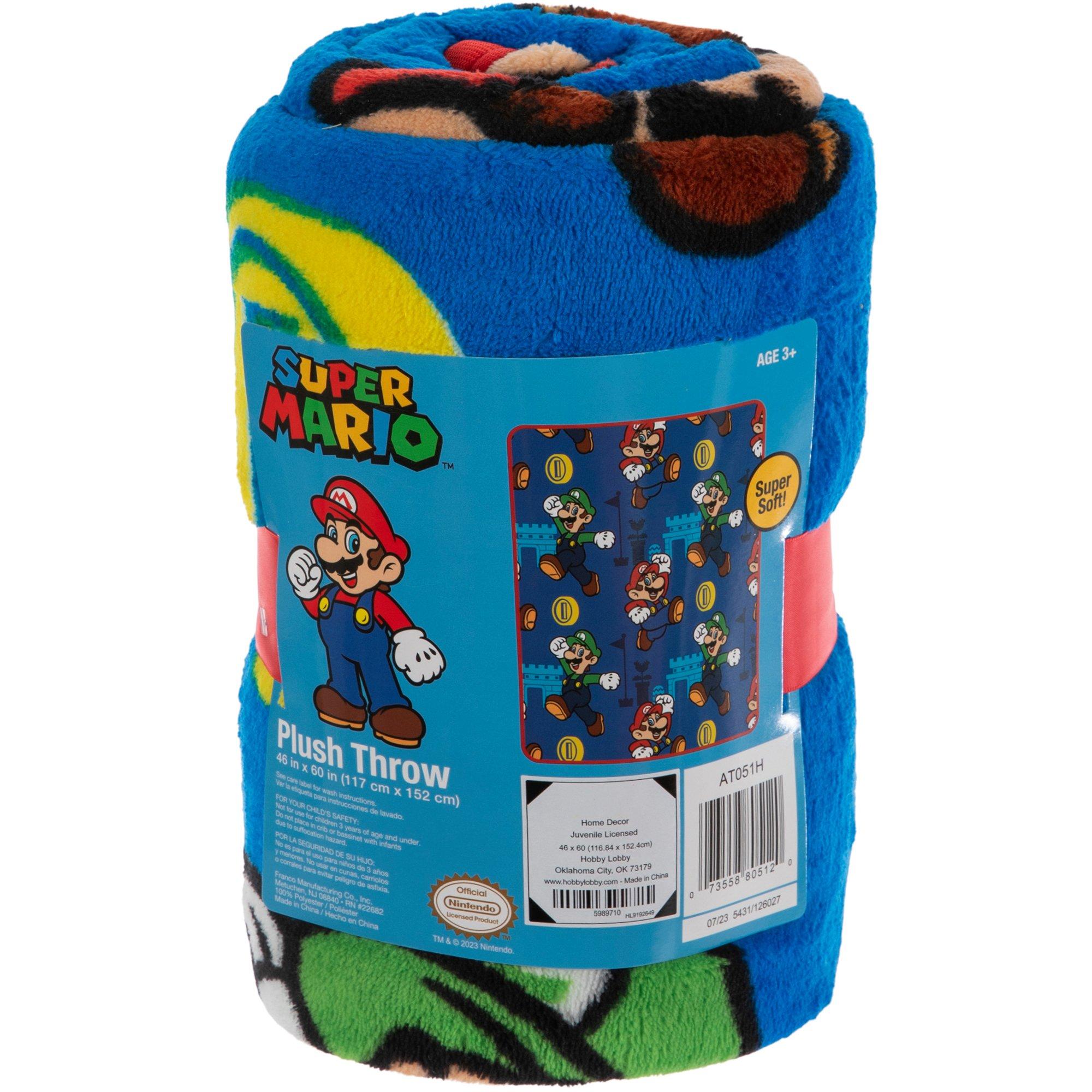 Mario best sale plush blanket