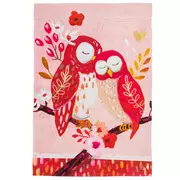 Pink Owls Garden Flag