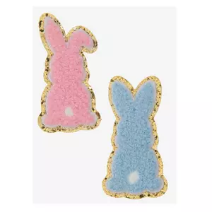 Chenille Bunny Patch Stickers
