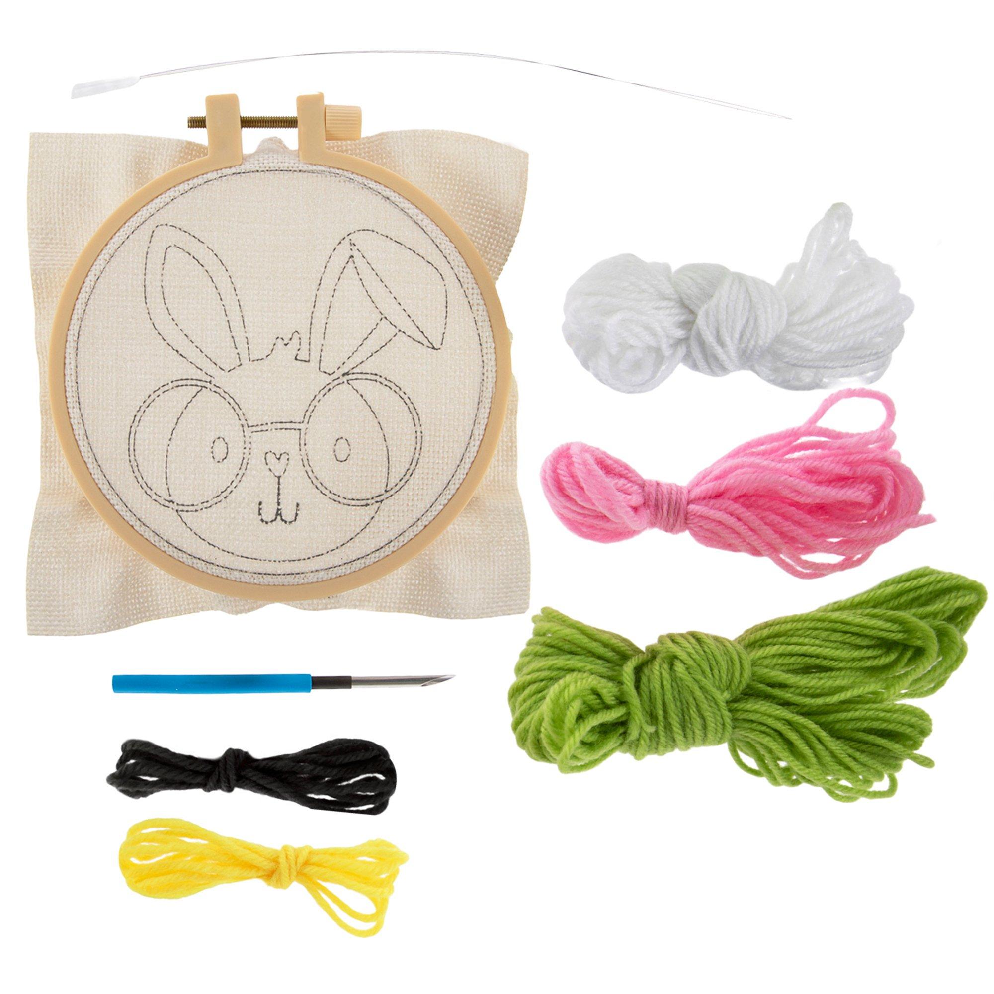 Bunny Wearing Glasses Punch Needle Kit | Hobby Lobby | 5991401