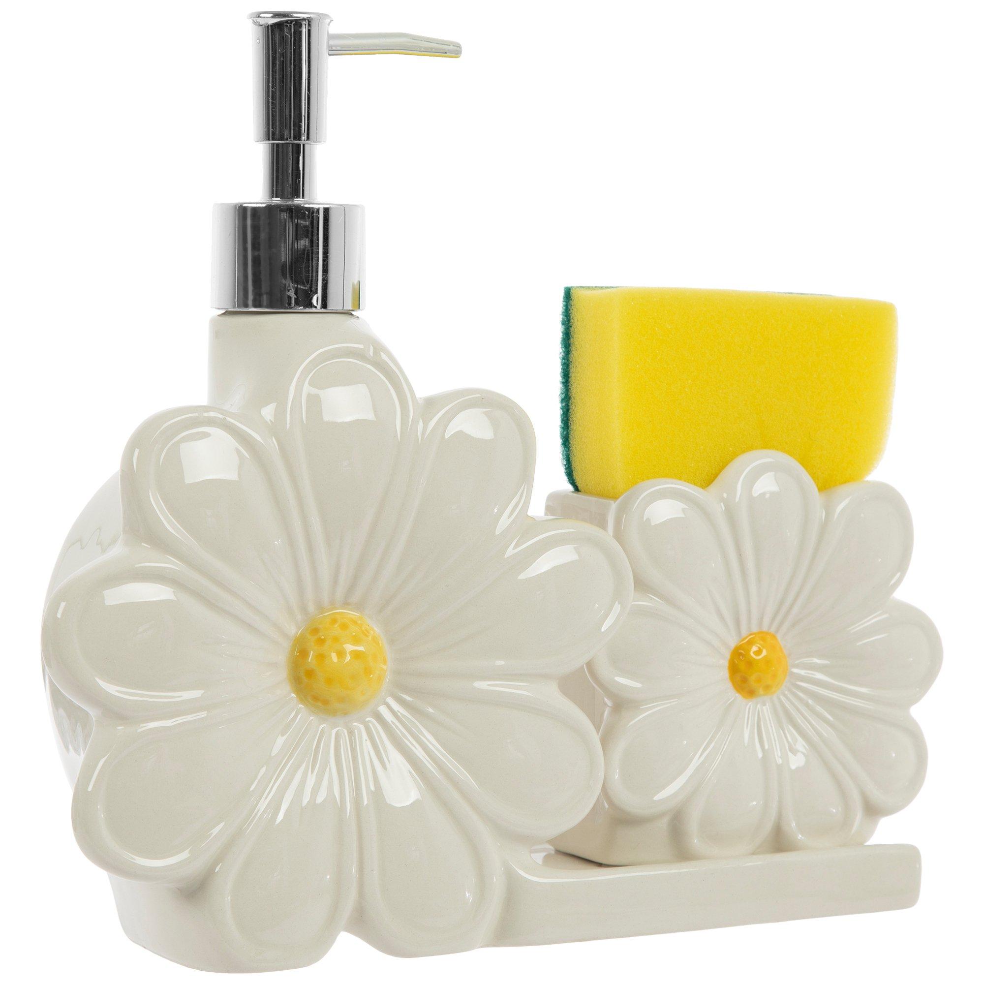 Daisy Soap Dispenser & Sponge Holder