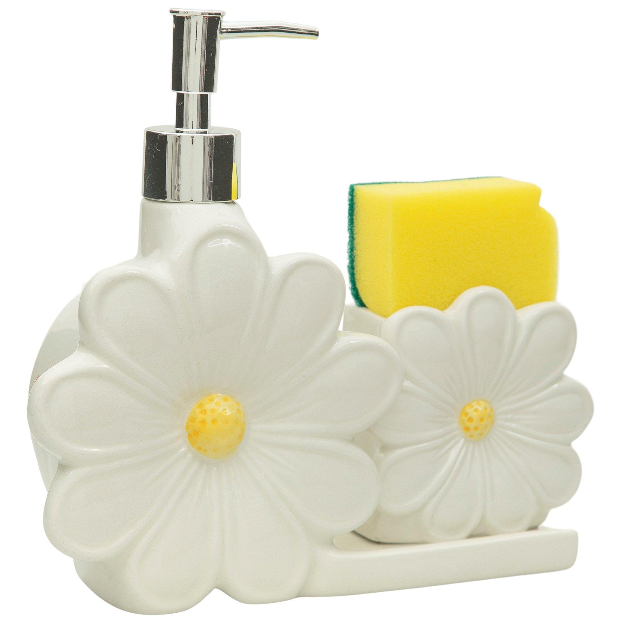 Daisy Soap Dispenser & Sponge Holder