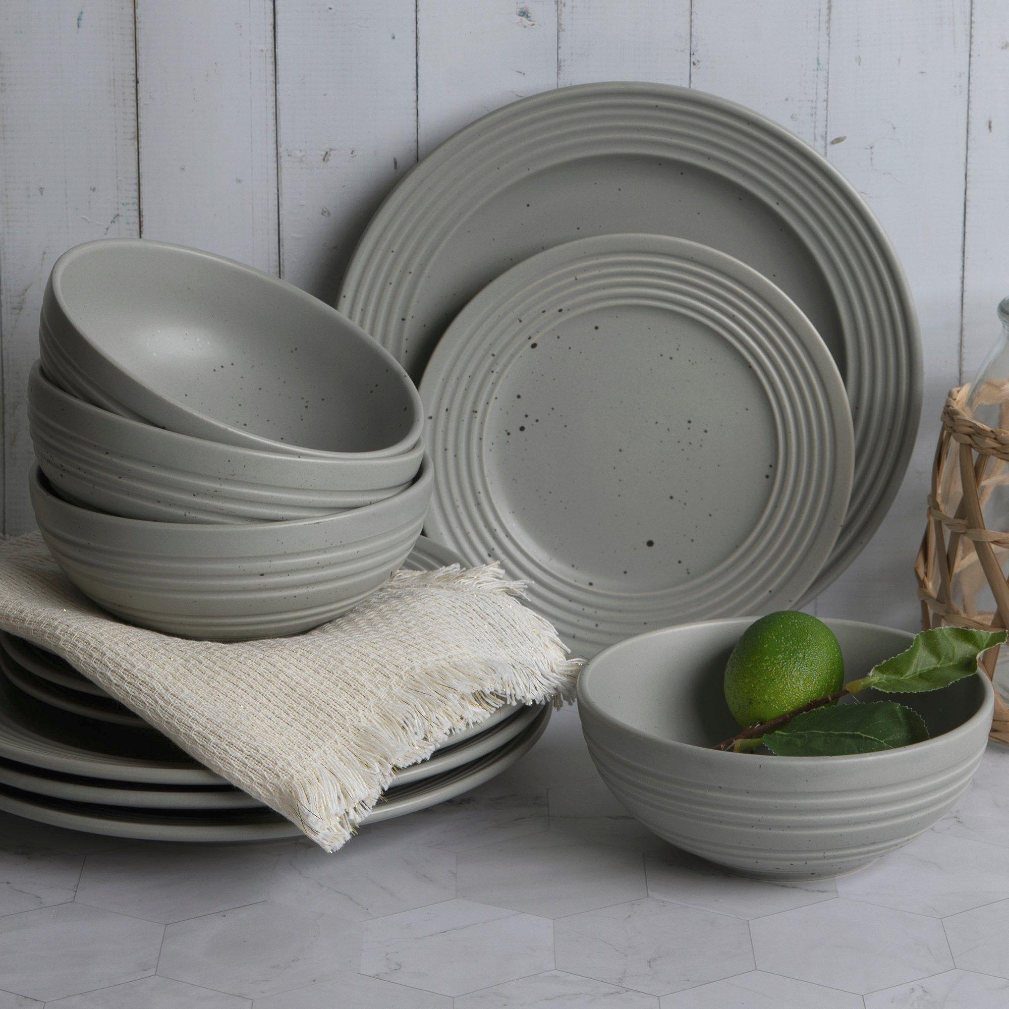 Maxwell & Williams Palette 12-Piece Dinner Set Grey Speckle