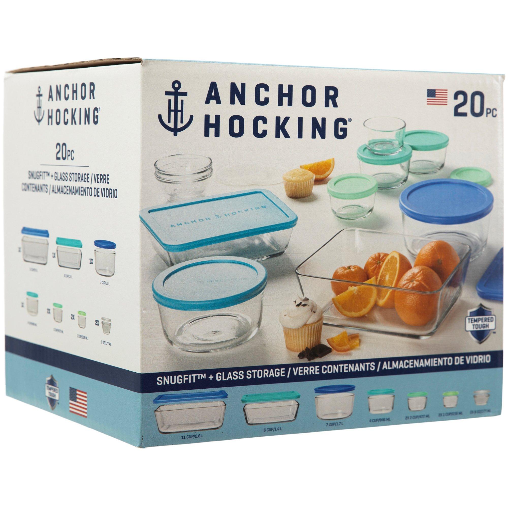 Anchor Hocking - Anchor Hocking, Container + Lid, 4 Cup (3 count