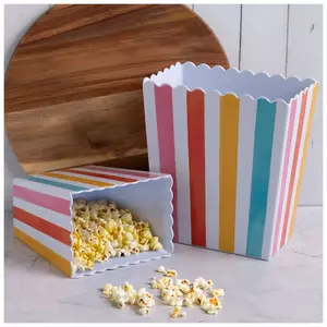 Striped Popcorn Buckets