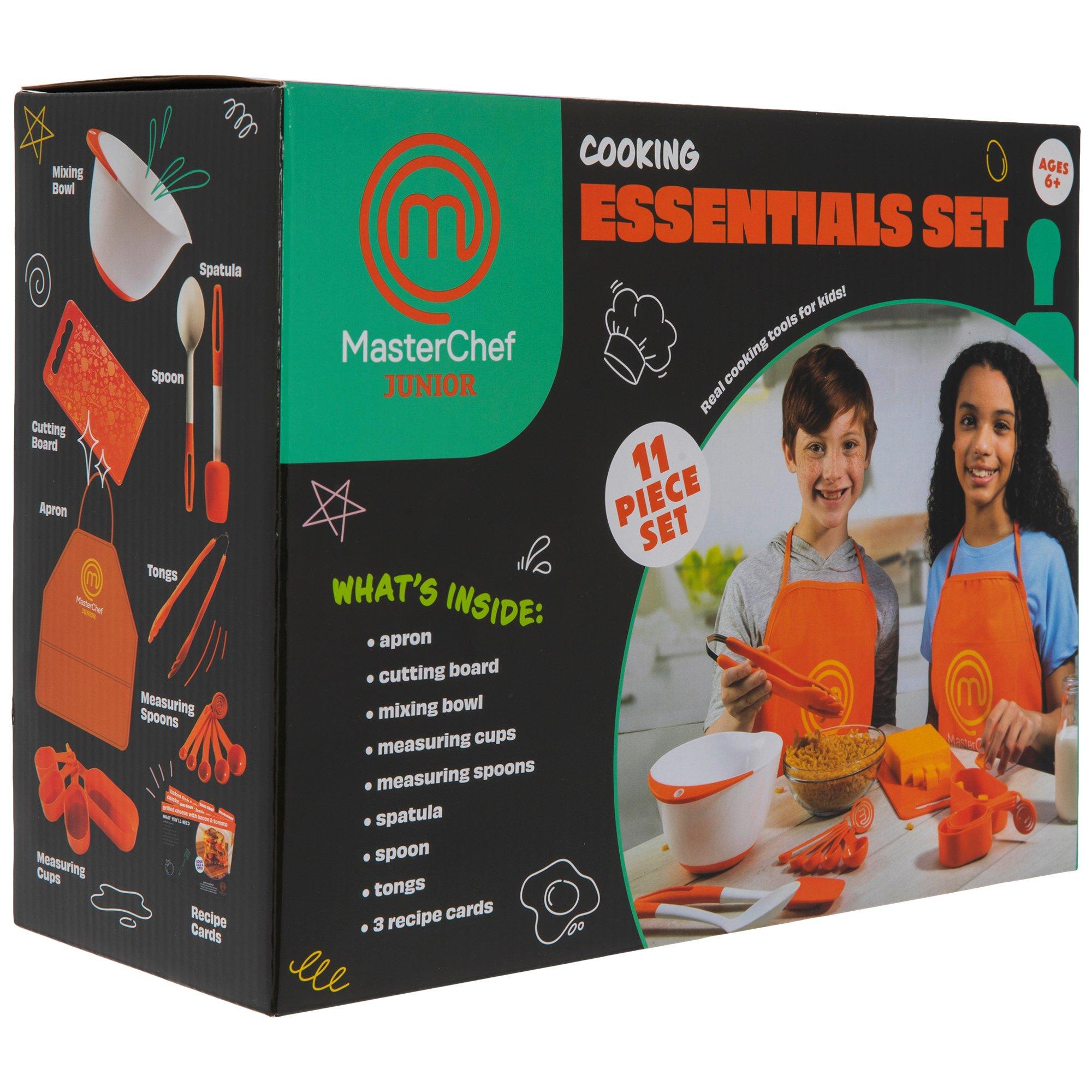 Masterchef Junior Cooking Essentials Set - 9 PC Kit Includes Real Cookware for Kids Recipes and Apron