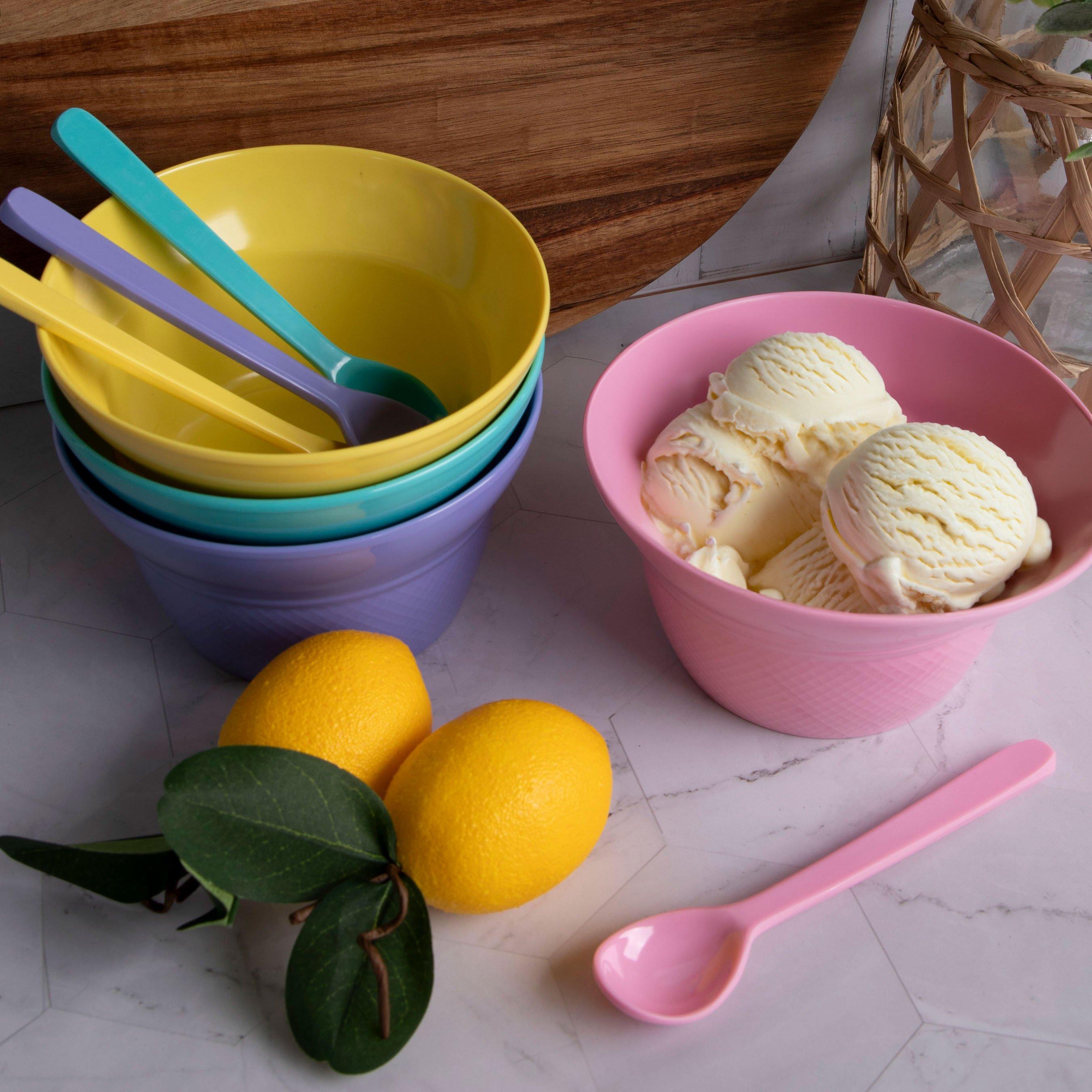 Ice cream bowl and spoon outlet set