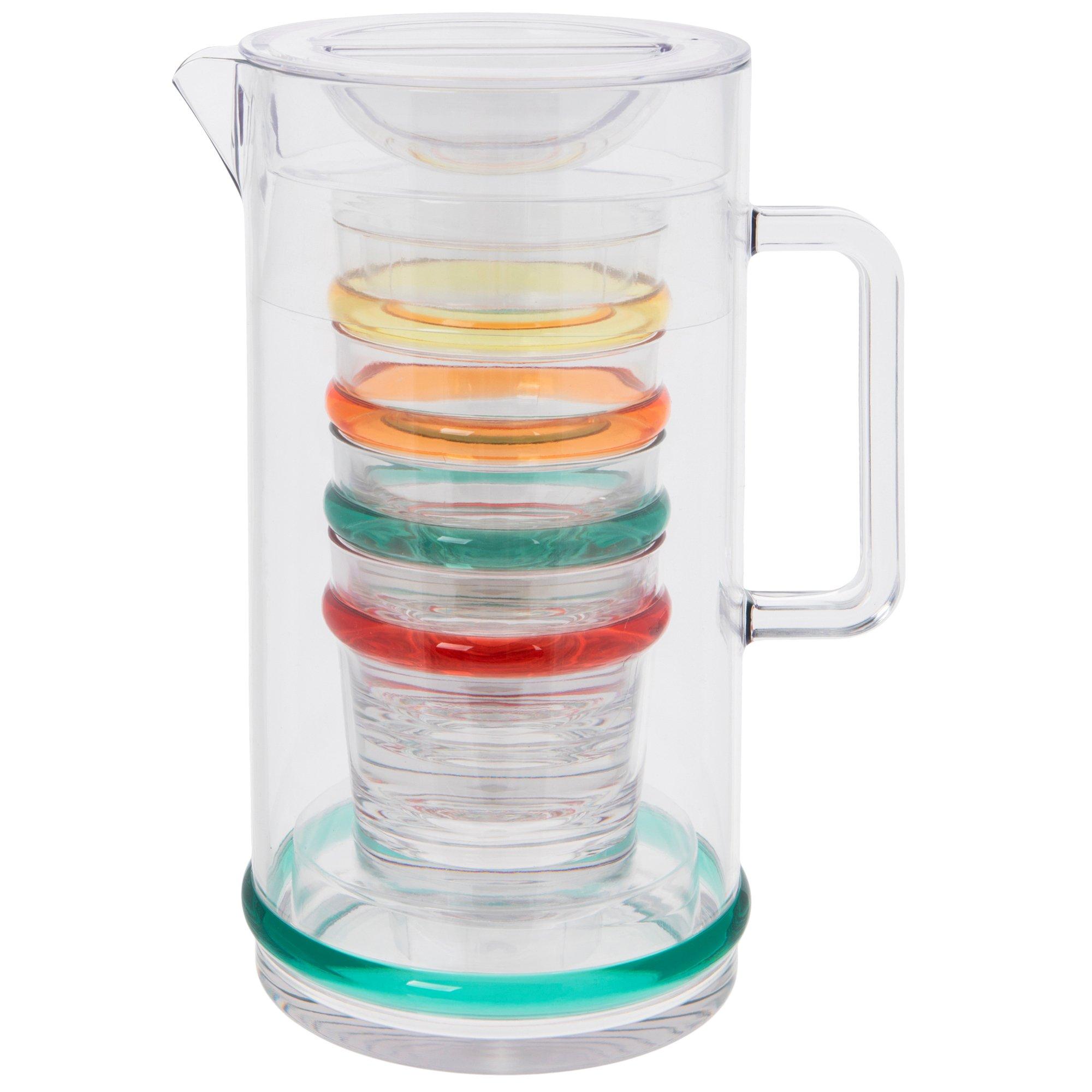 Vibrant Ridged Pitcher & Cups Hobby Lobby 5996327