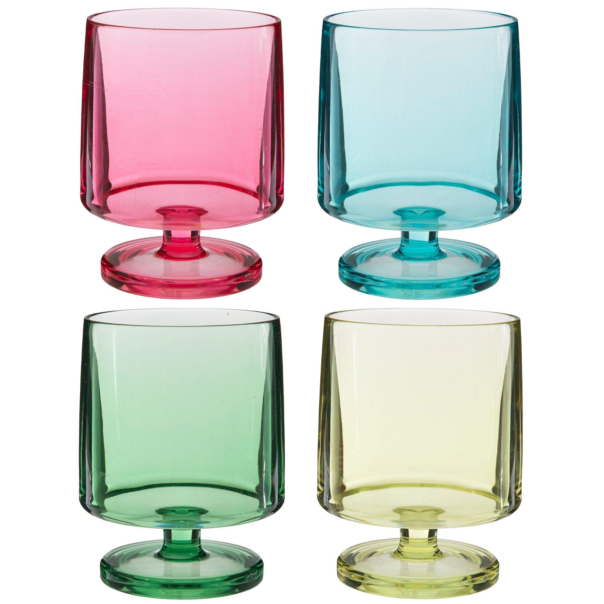 MultiColor Stackable Pedestal Stemmed Glasses Hobby Lobby 5997341
