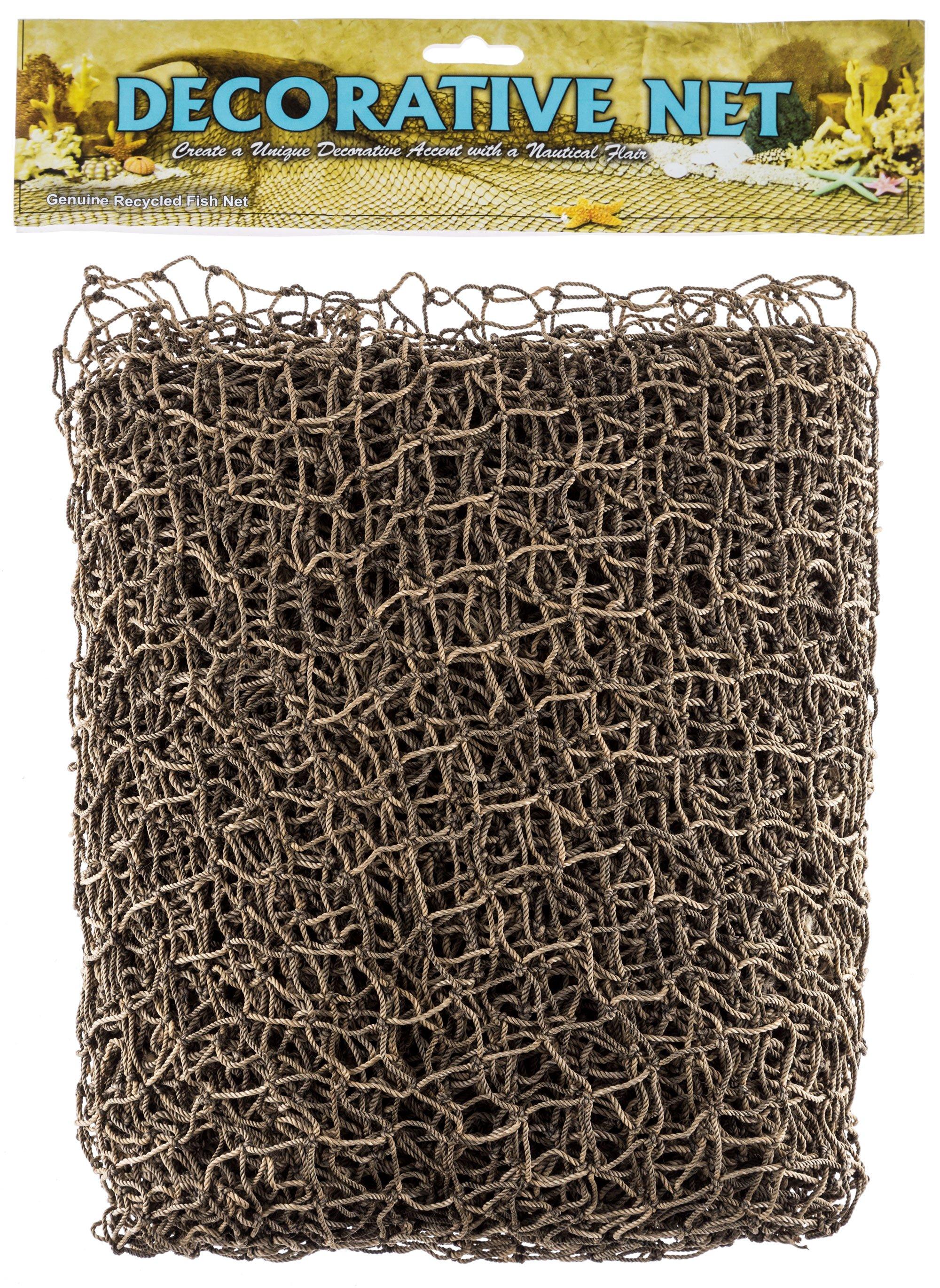 Decorative Fish Net - 5 ft x 10 ft Knotted - Use For Shell Displays