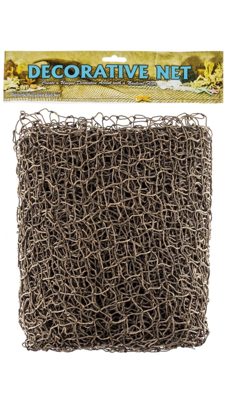 decorative fish net recycled 5 x 7 ft Fishing 5x10 ft,YuanDe 2 Pack Large Beige Picture Net, Wall Photo Hanging Fishnet for Nautical Mermaid Pirate Ocean Themed Hawaii Beach Under The Sea Party Decorations : Sports & Outdoors Made in USA. Decorative Fish Net, 5' x