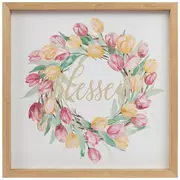 Blessed Floral Wood Wall Decor