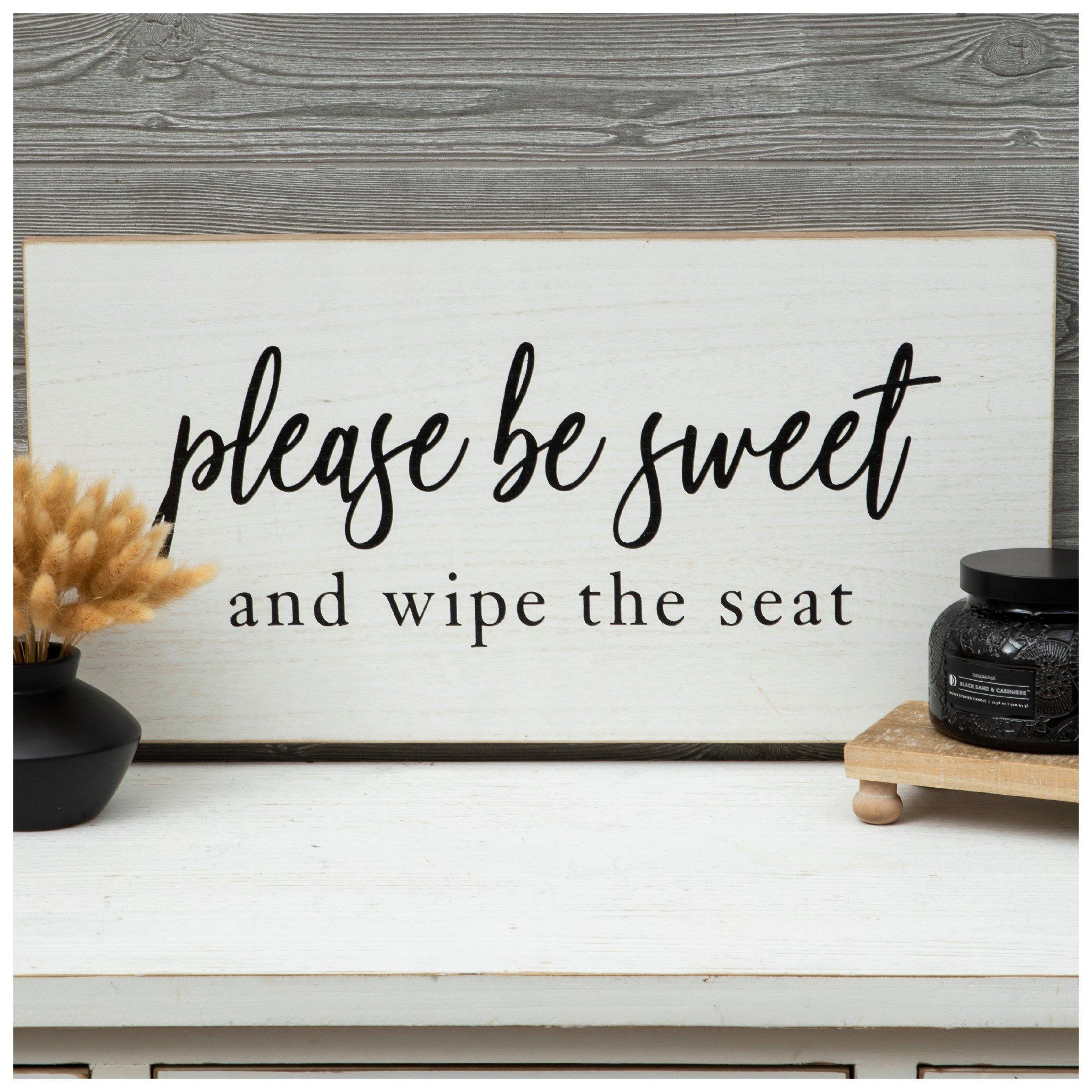 Please Be Sweet Wood Wall Decor