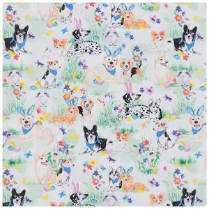 Easter Dogs Cotton Fabric