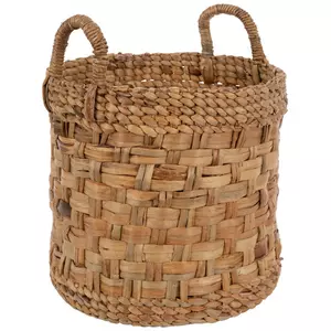 Water Hyacinth Mid-Pattern Round Basket