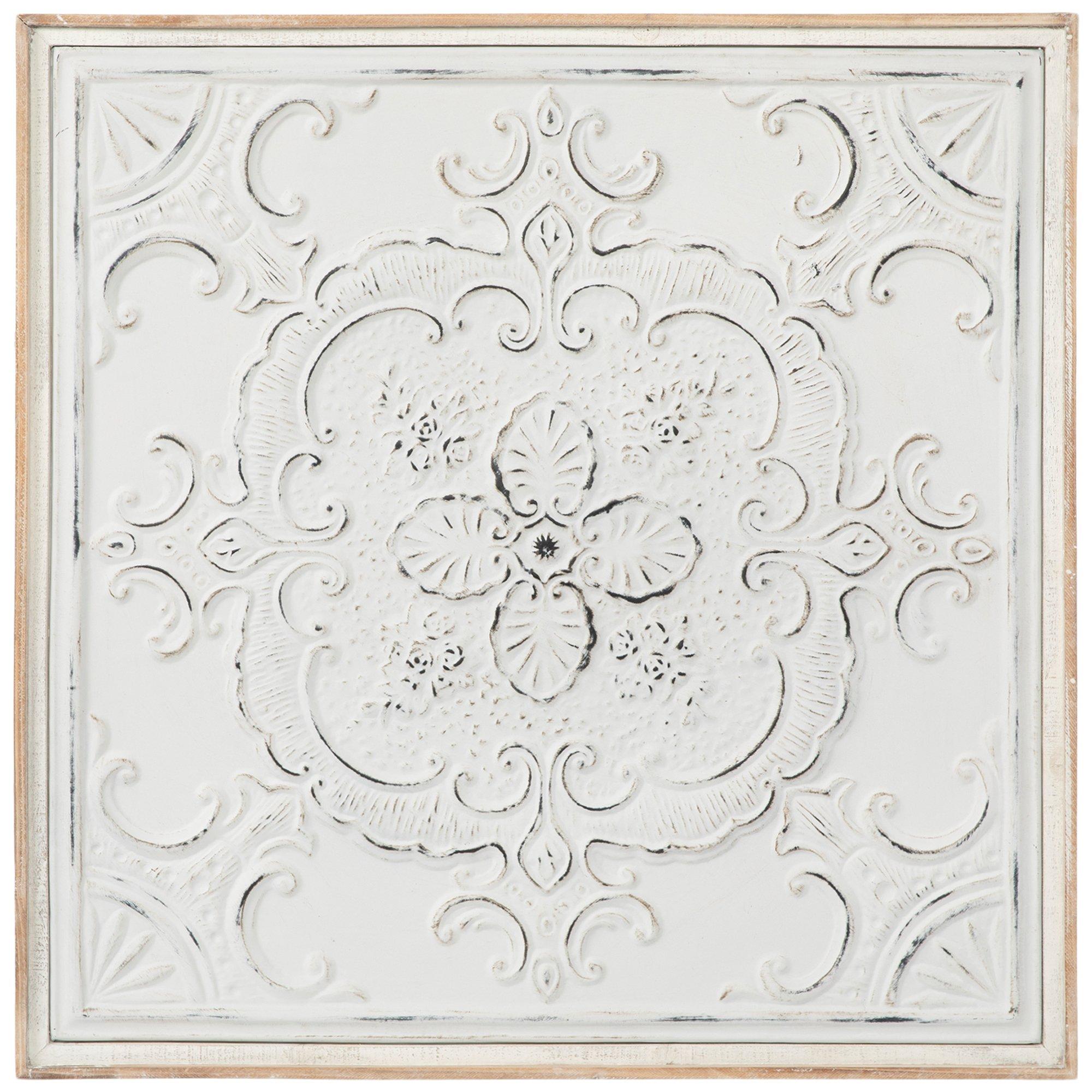 Distressed White Embossed Metal Wall Decor Hobby Lobby 6009369