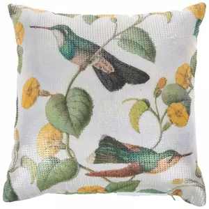 Botanical Hummingbird Sequin Pillow